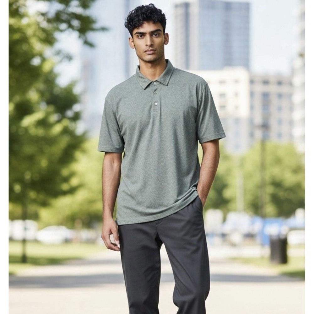 Vuori Strato Tech Polo Mens L Green Performance Stretch Soft Preppy Athleisure